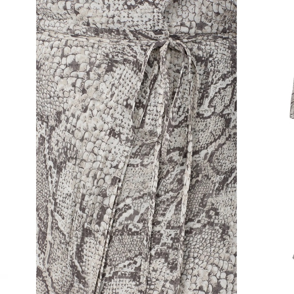 Reformation Python Snake Midi Wrap Dress - image 2